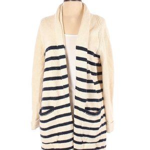 J.Crew Striped Long Shawl Cardigan
